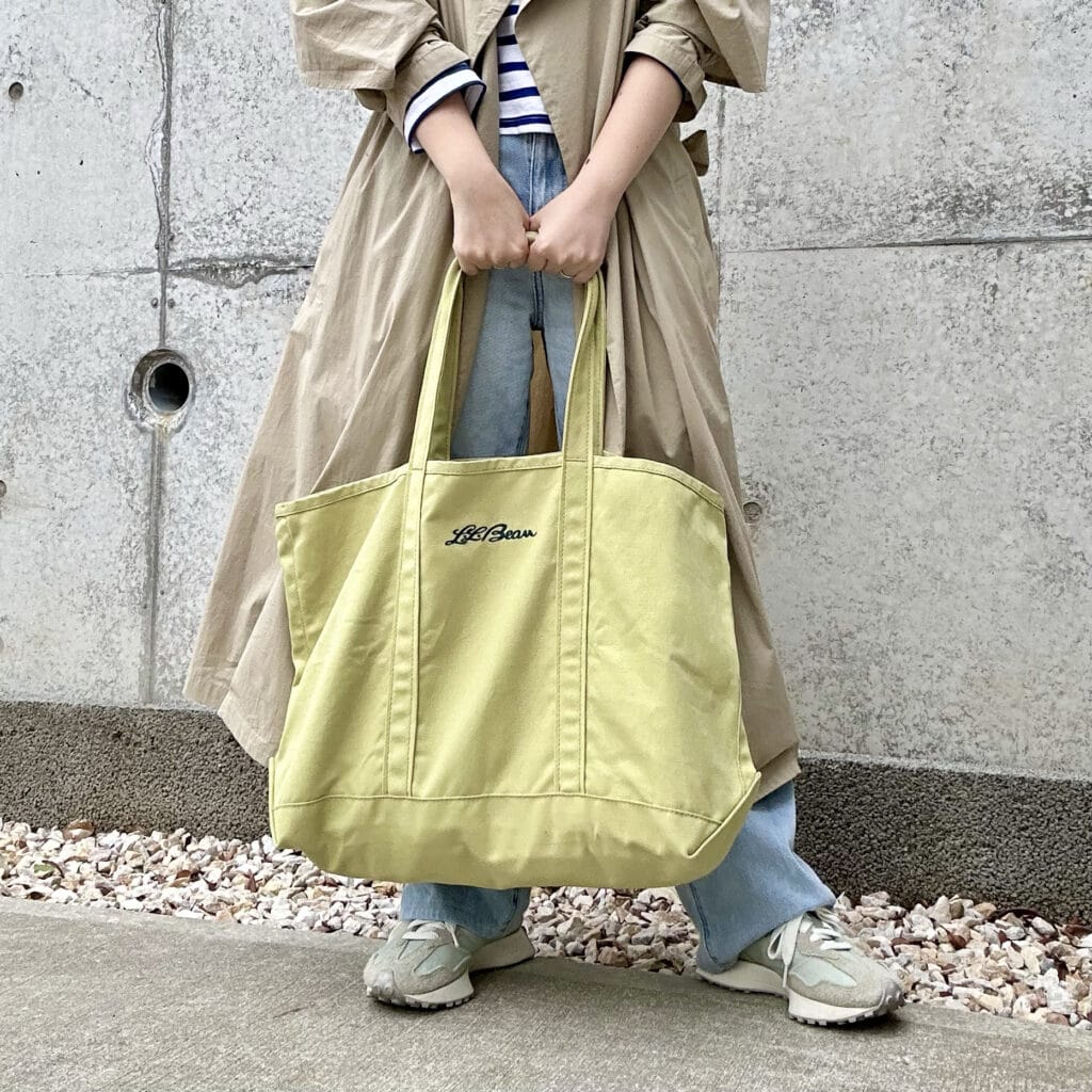 ♡BEN♡　✿ジョリーフルール✿　【トートバッグ大サイズ】 LEEマルシェ】L.L.Bean×LEE100人隊コラボのグローサリー・トートを春の