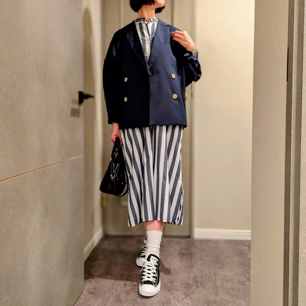 30代女子コーデ 40代女子ファッション 羽衣ジャケット