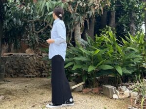 【40代】春色シャツで「100人隊まねっこコーデ」TB icoco