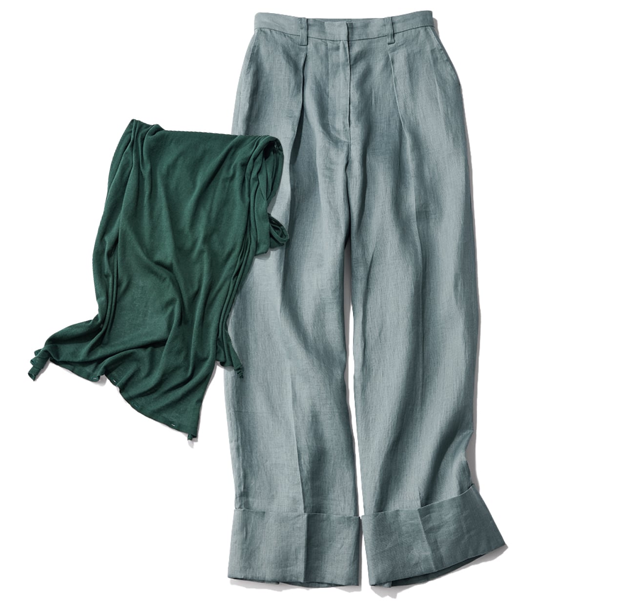 ADAWAS（アダワス）【洗える】STOLE SET LINEN TROUSERS