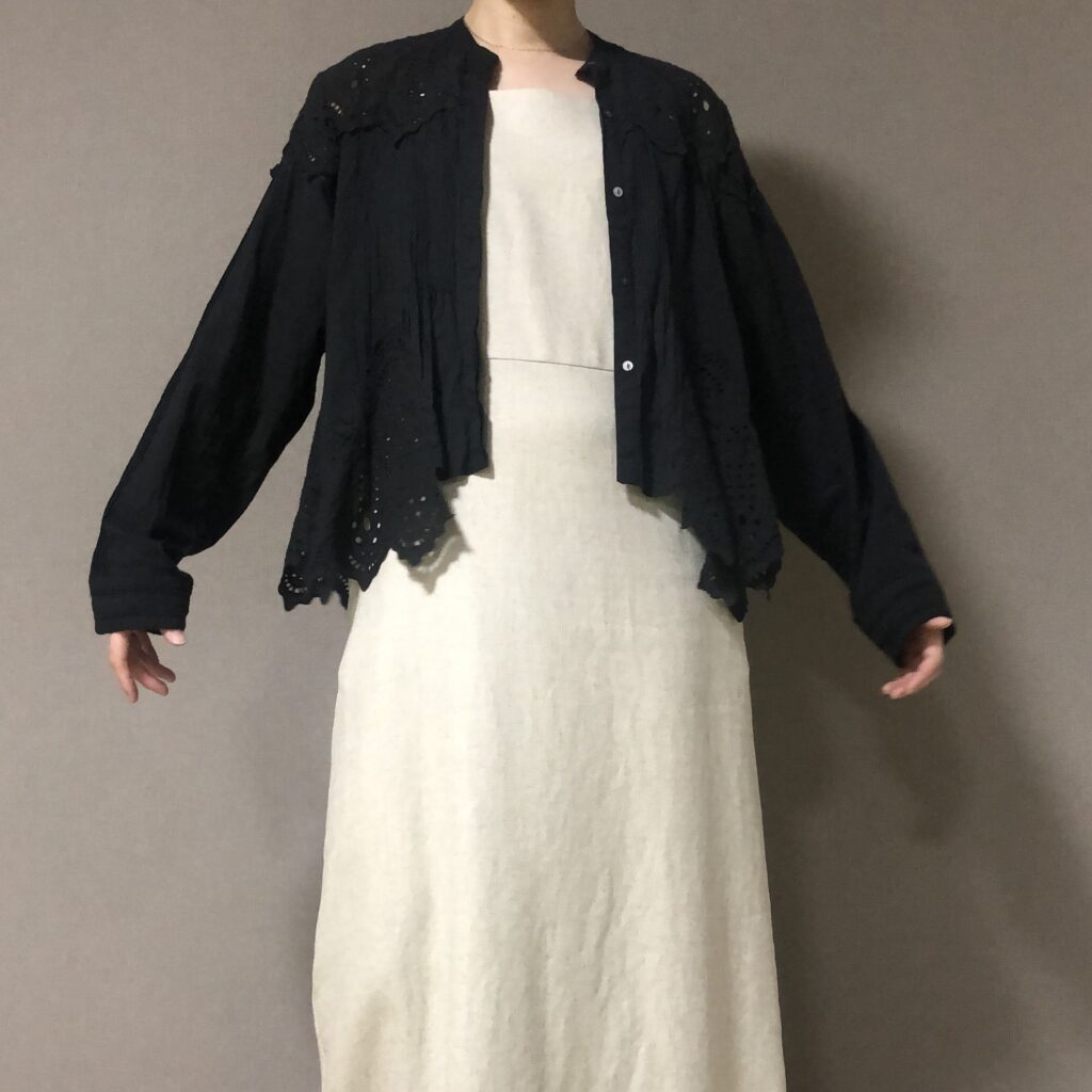 UNITED ARROWS green label rilaxing グリーンレーベルリラクシング リネンライク ダブルジャケット キャミソールワンピース