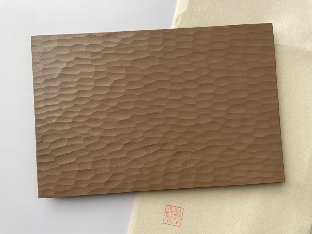 くり板　白漆　さざ波　蔦屋漆器店