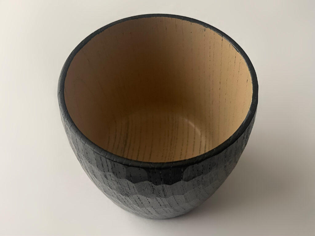 くり目カップ　黒内白　蔦屋漆器店