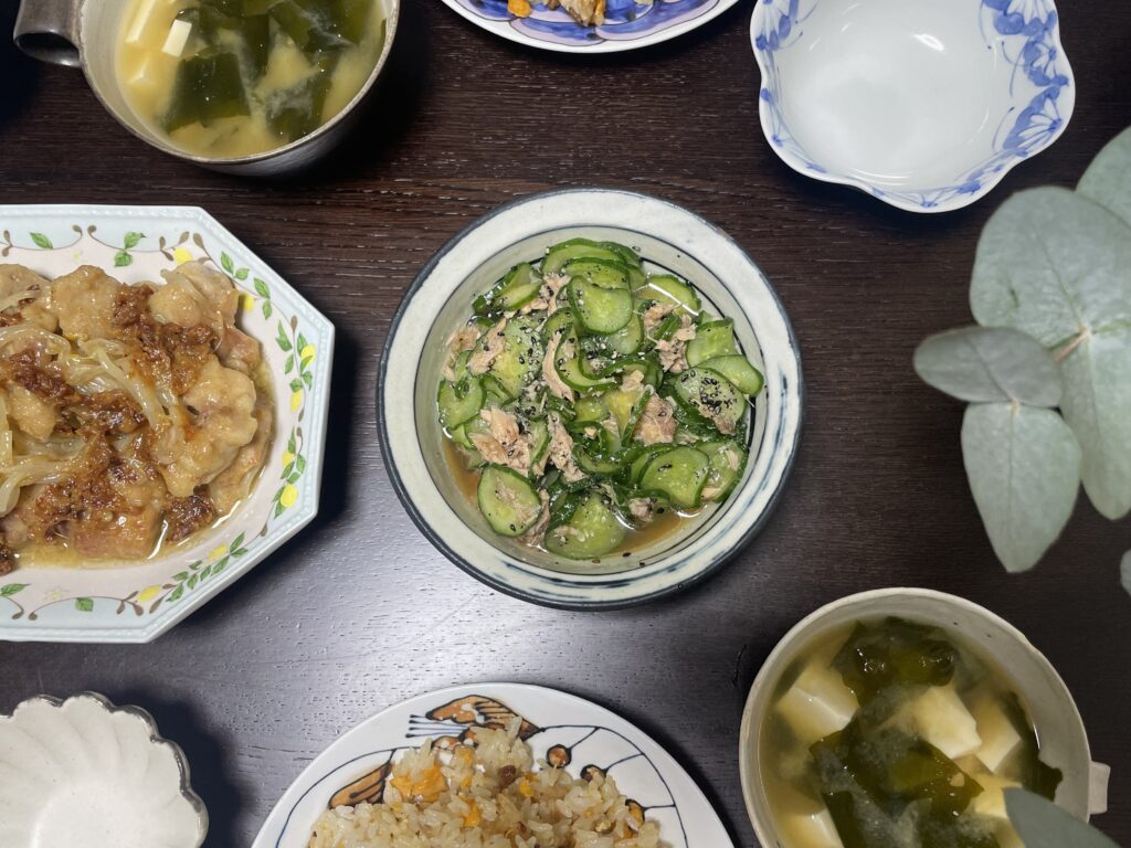 "きゅうりとツナの黒ごま和え"写真2　"ワタナベマキ　レシピ"　"LEE100人隊　TB　はな"