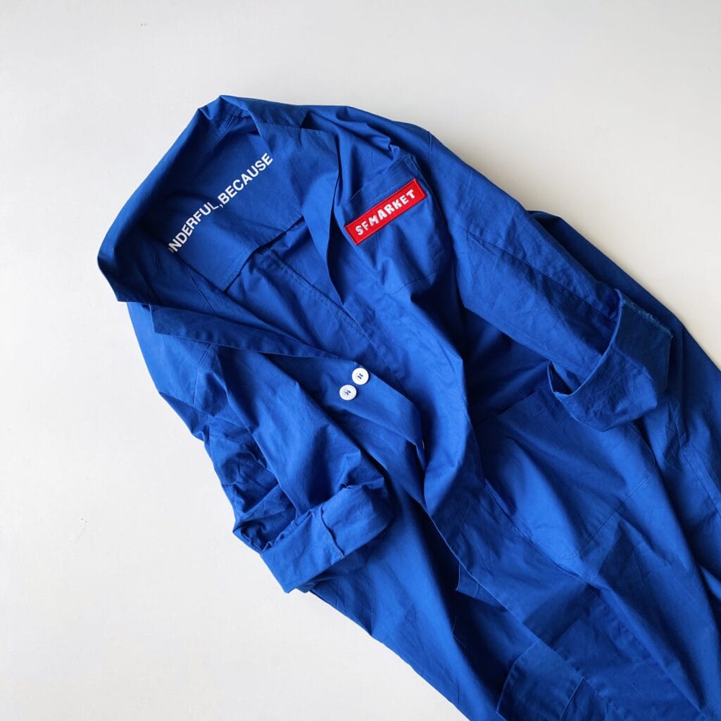 写真：SFM7周年オリジナル記念ジャケット、物撮り、置き画、部分、上から