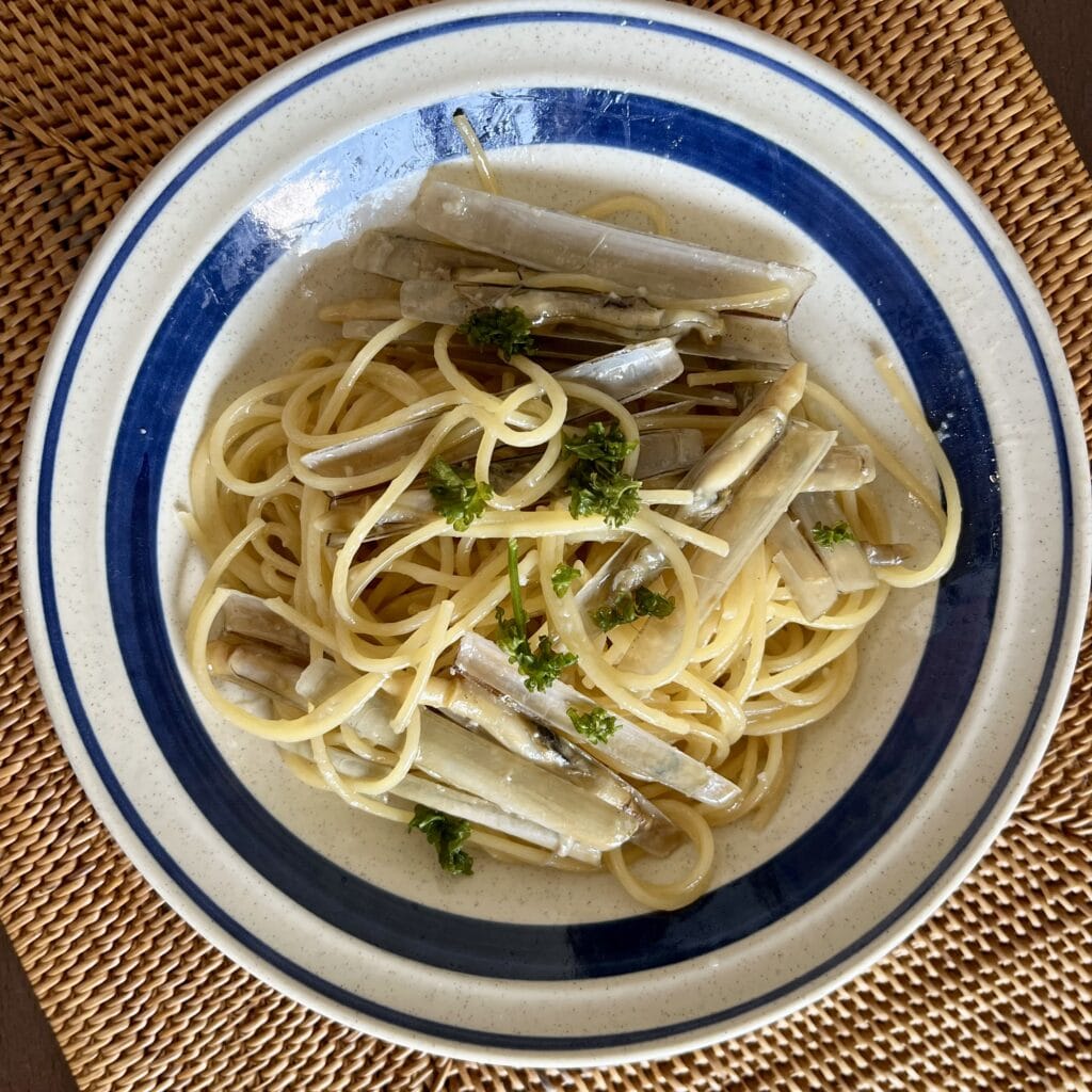 パスタ　貝
