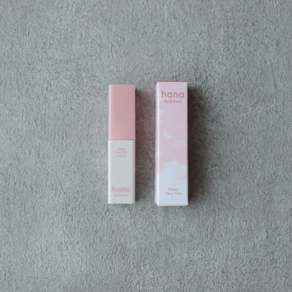 hana by hince「ウォーターグラスティント 03モーヴ」パッケージと商品