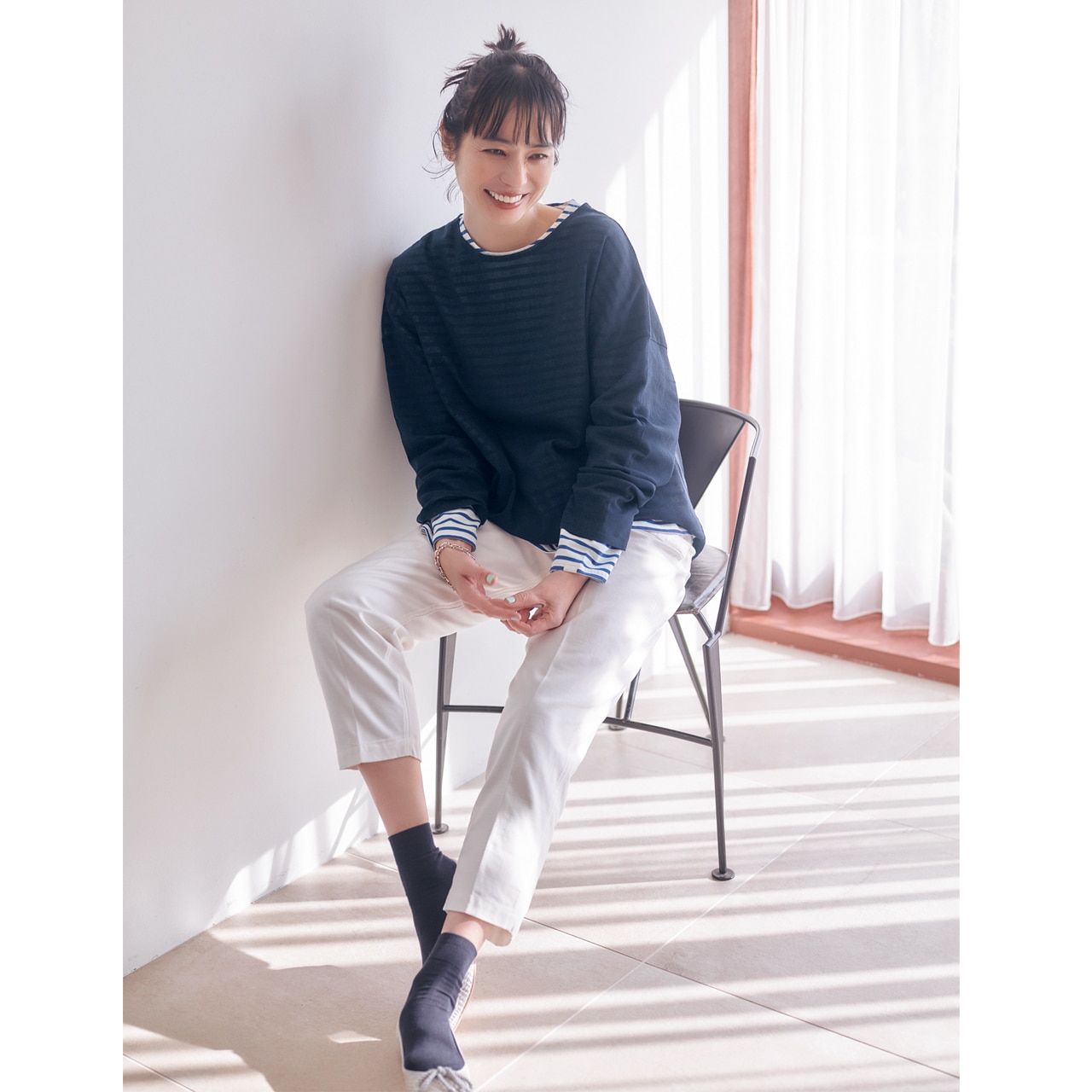 明日なに着る0416　モデル／竹下玲奈