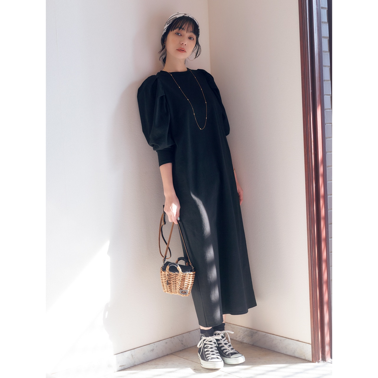 明日なに着る0421　モデル／竹下玲奈