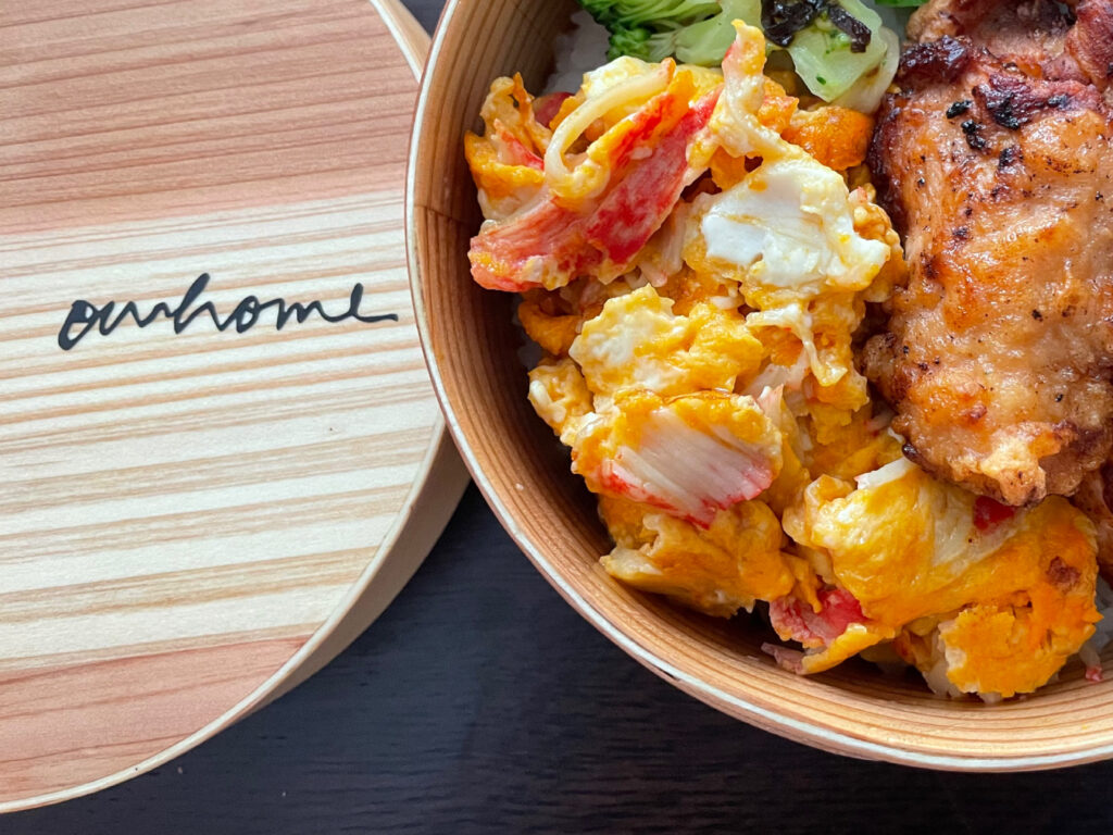 ワタナベマキさんレシピ「カニ玉風」を40代主婦が作り、お弁当に入れてみた写真