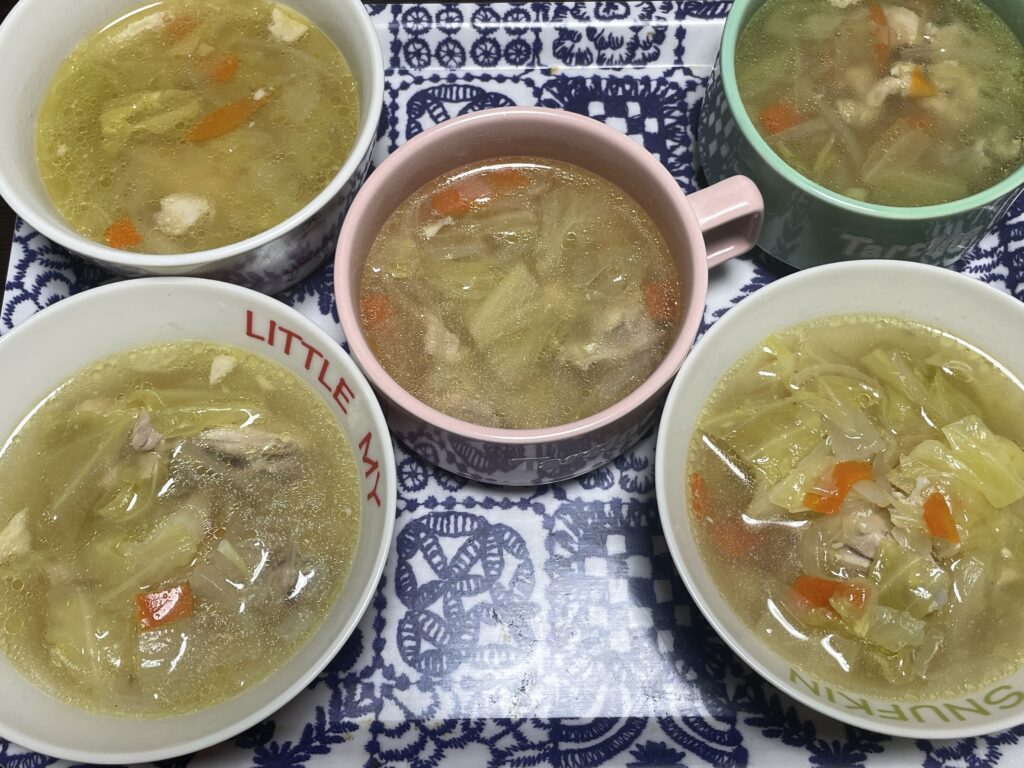 LEE100人隊TBはながコウケンテツさんレシピの鶏とキャベツのスープを作ってみた写真