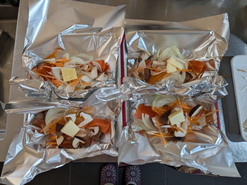 写真：夕飯の下ごしらえ