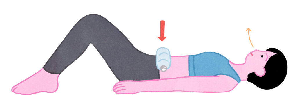 ペットボトルde「横隔膜呼吸」イメトレイラストカット2