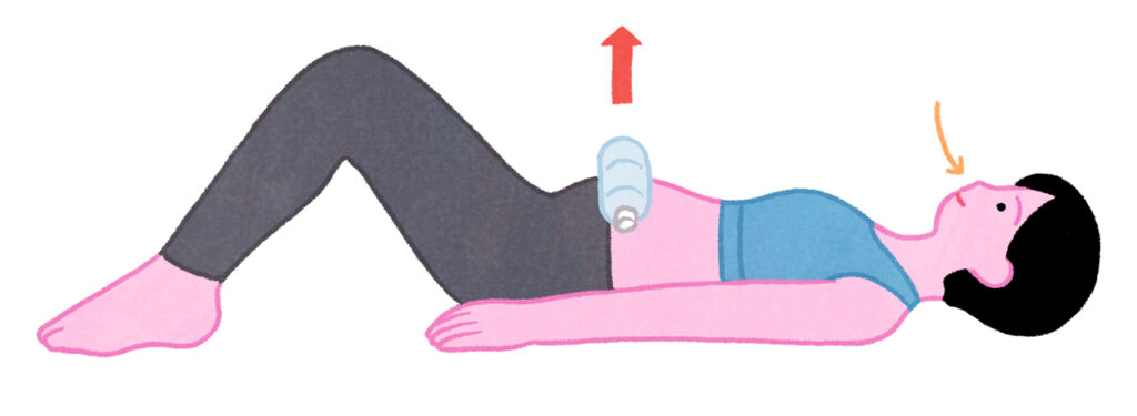 ペットボトルde「横隔膜呼吸」イメトレイラストカット1