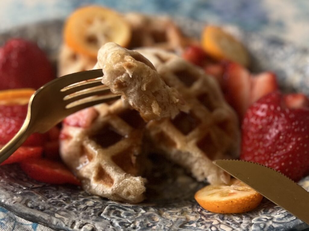 【沖縄】「寒緋桜(カンヒザクラ)の実」を使って天然酵母パン作り⑤（焼き菓子編）TB icoco　ダイソー　ワッフルメーカー