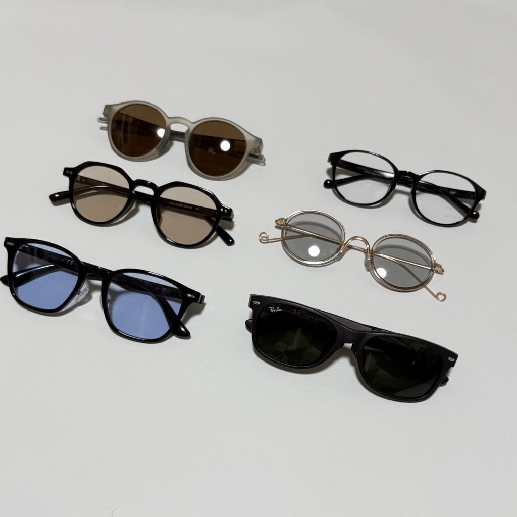 アラフォー　サングラス　ユニクロ　JINS レイバン