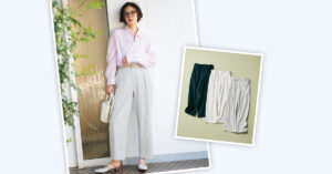 12closetの頼れるカジュアル名品 美脚タックパンツ