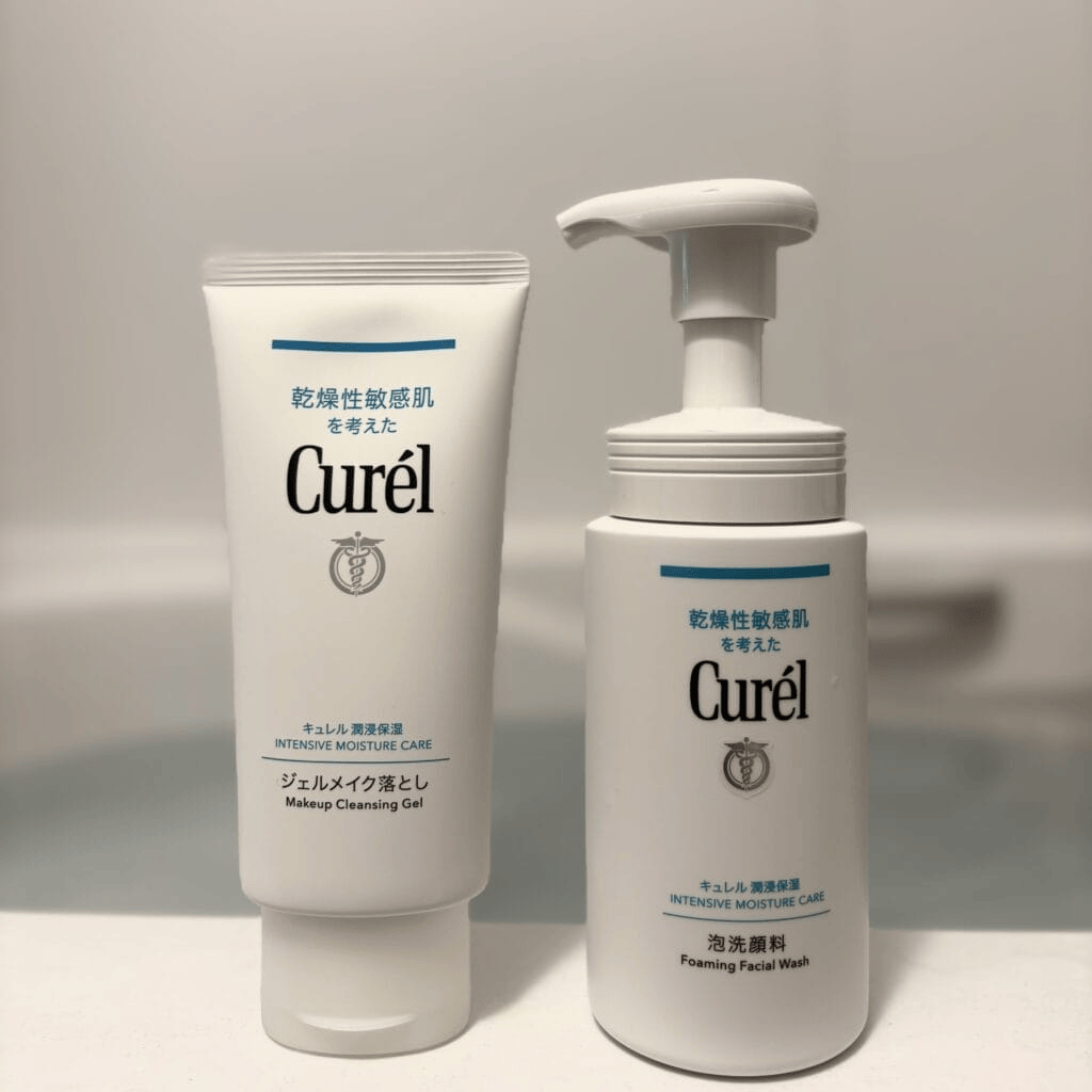 キュレル「ジェルメイク落とし」「潤浸保湿 泡洗顔料」商品集合