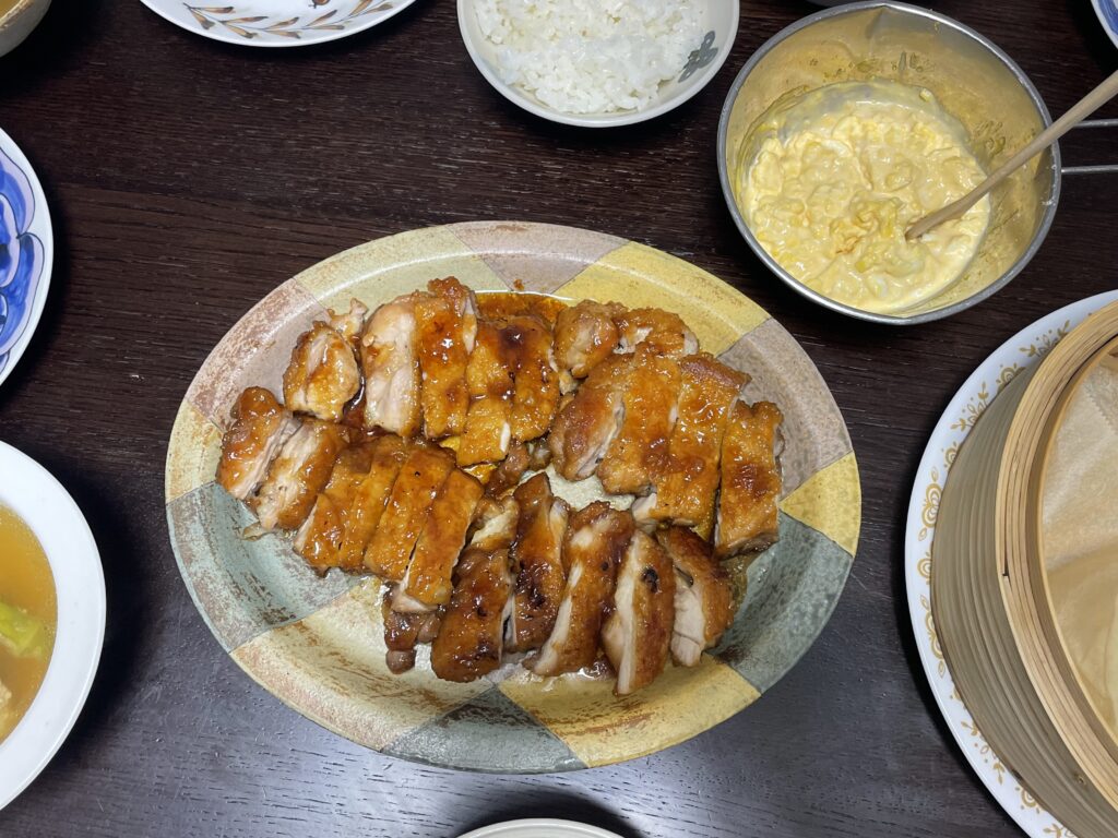 LEE100人隊TBはながコウケンテツさんのレシピの照り焼きチキン卵マヨソースを作ってみた写真