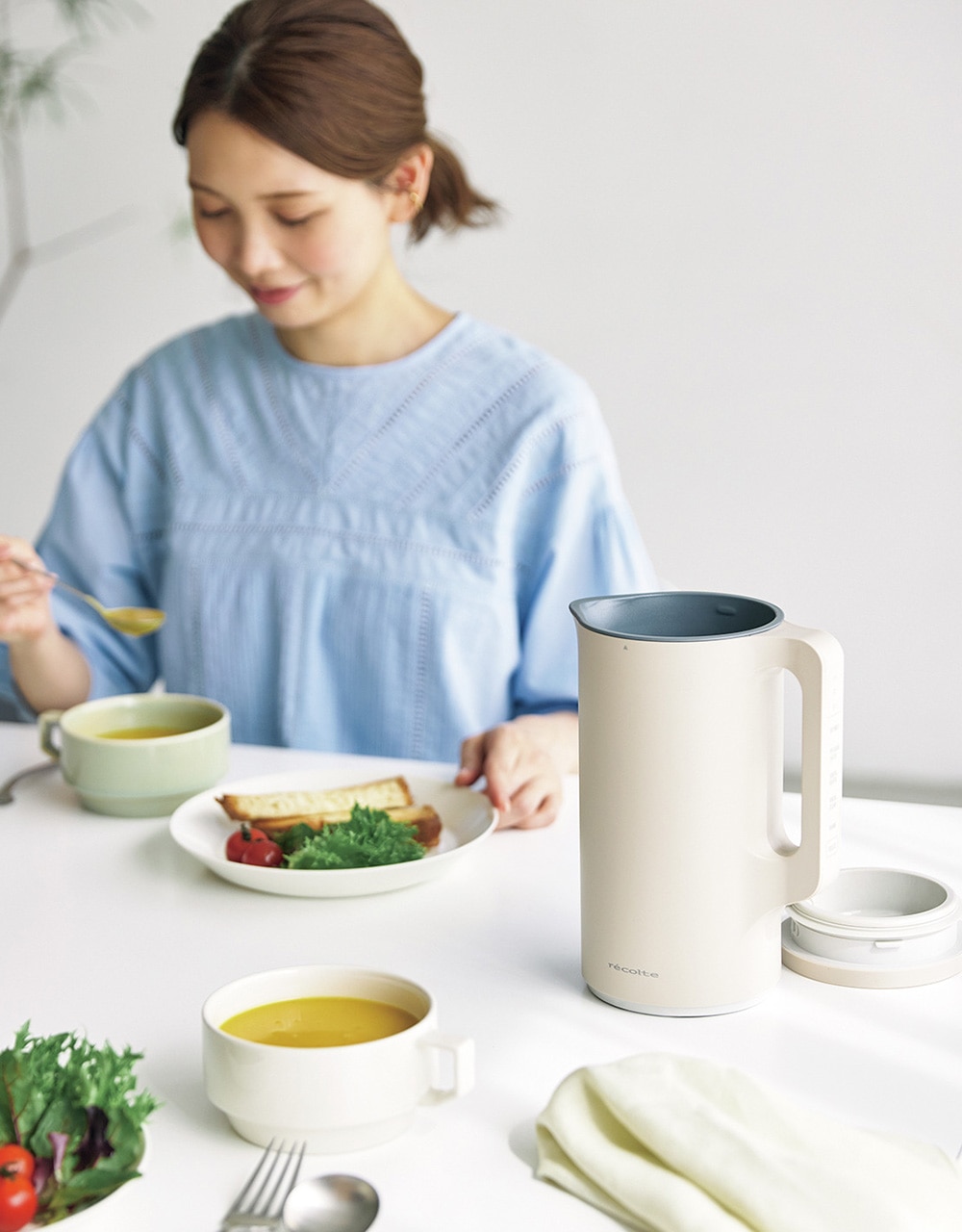 【récolte】 自動調理ポットクリームホワイト￥13200（公式サイト価格）