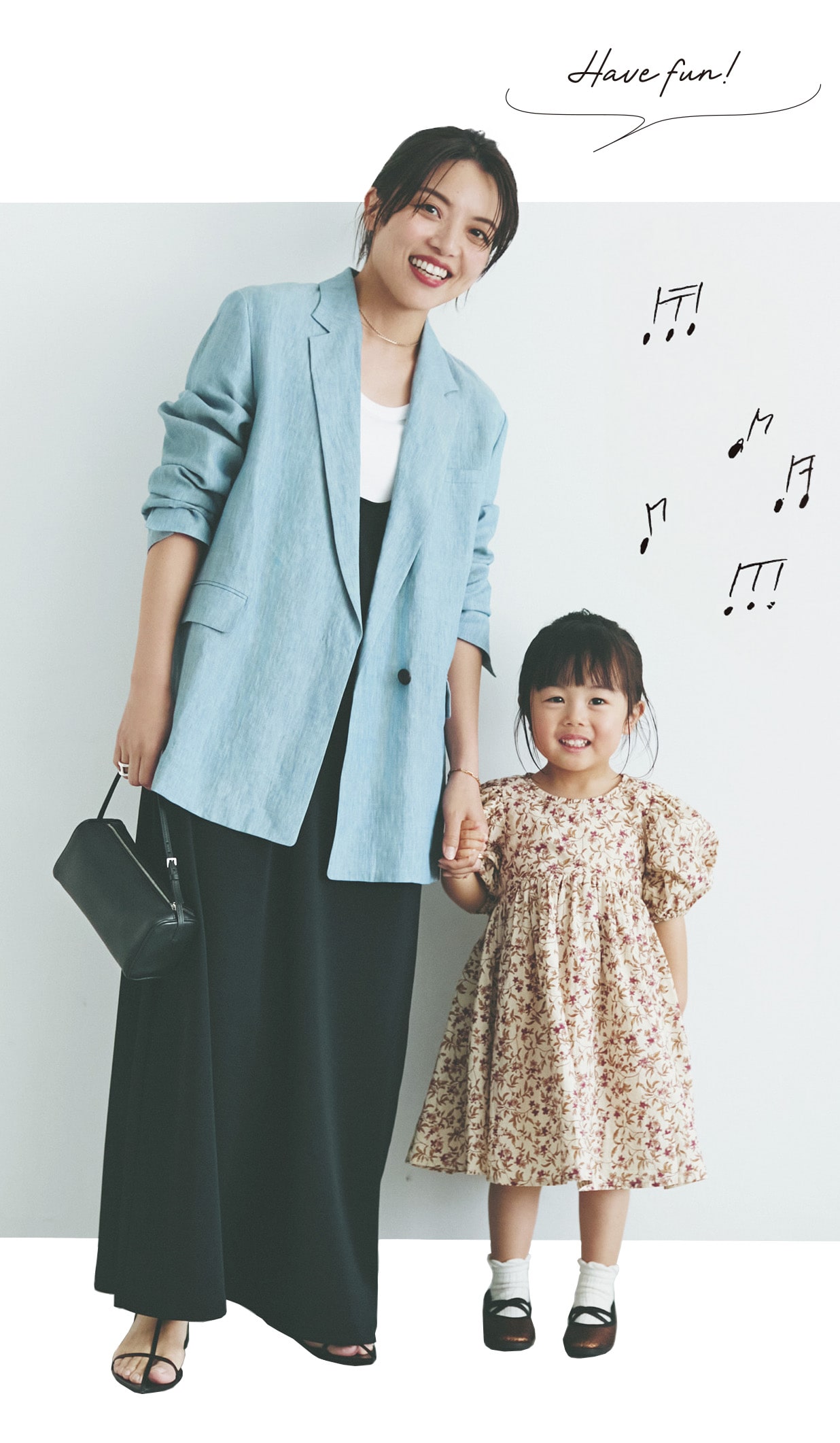 松村純子さん　ebureのリネンジャケットのコーデ