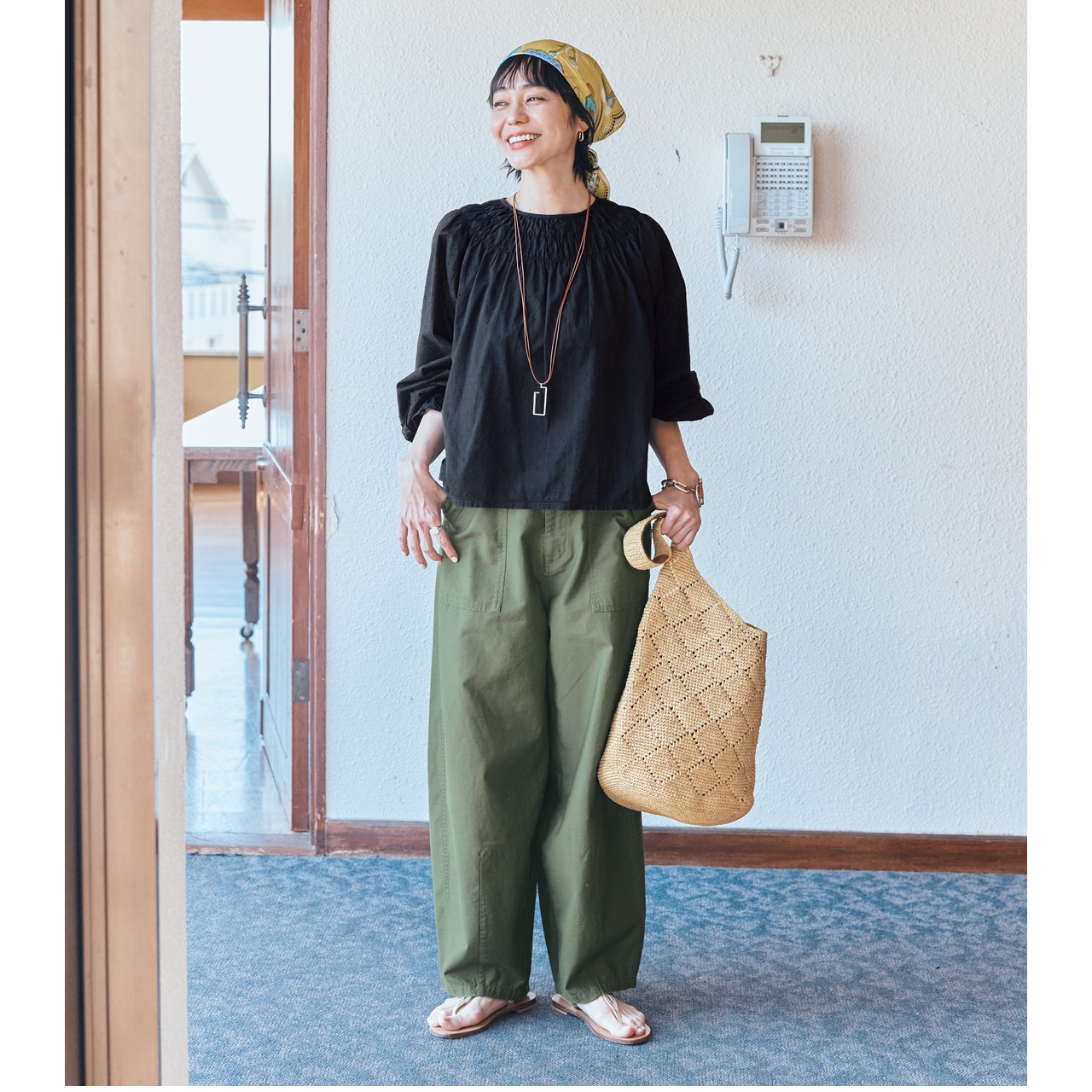 明日なに着る0508　モデル／竹下玲奈