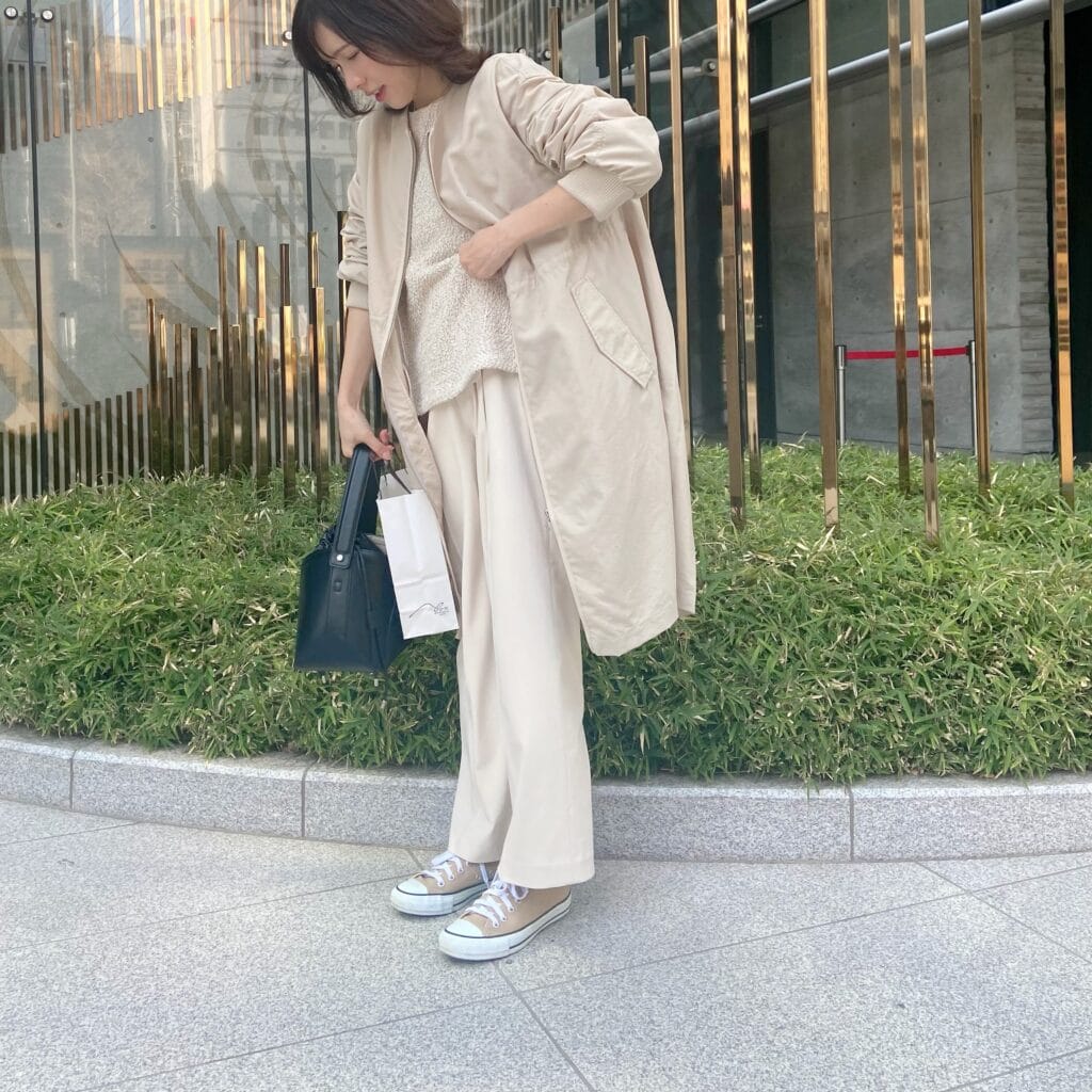 ママコーデ　ホワイトコーデ