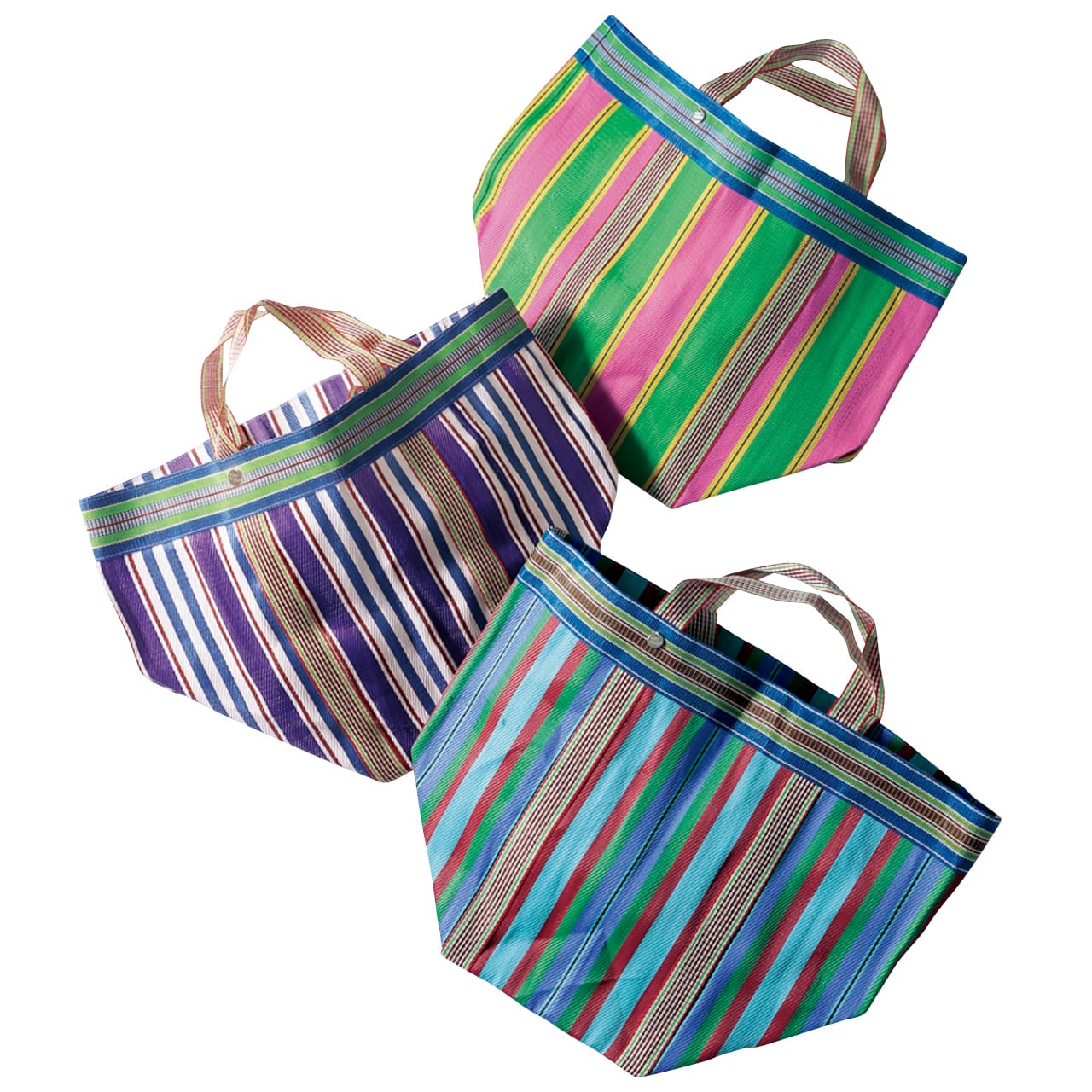 ne Quittez pas（ヌキテパ）MULTI STRIPE MESH WIDE TOTE BAG