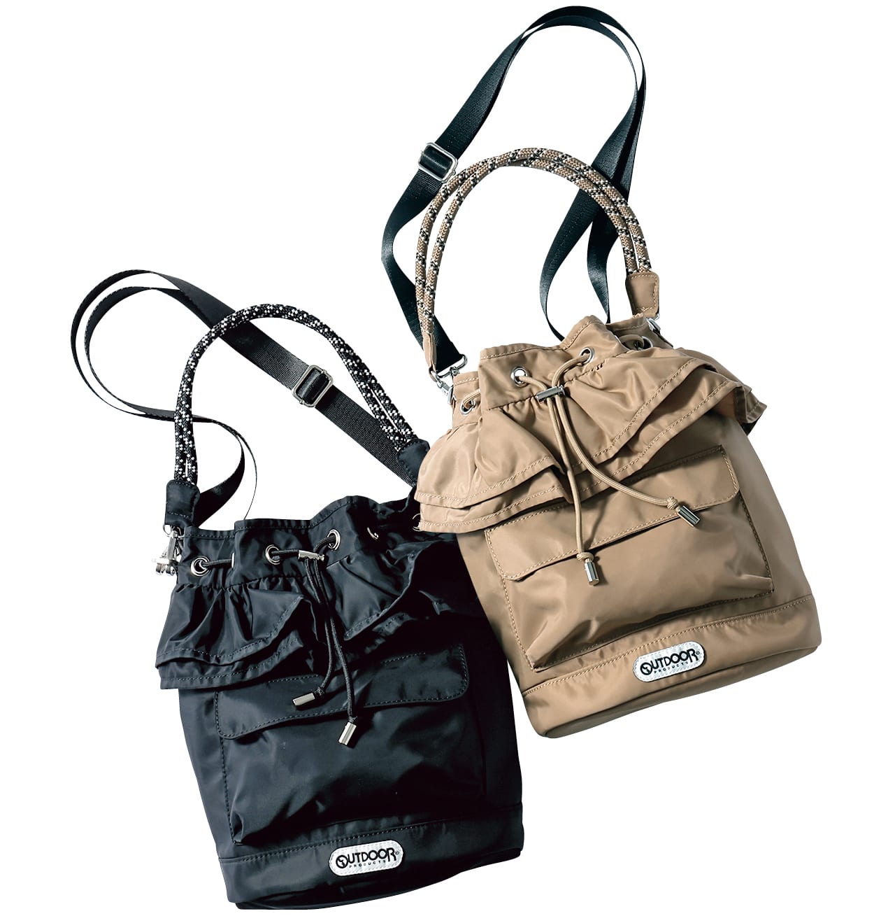 LEE限定 OUTDOOR PRODUCTS（アウトドアプロダクツ）【LEE別注】ダブルフリル巾着バッグ