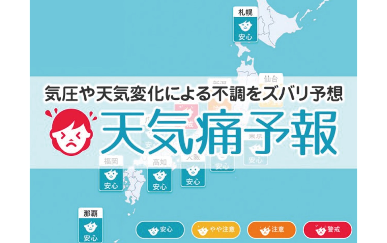 佐藤先生と株式会社ウェザーニューズとの共同開発「天気痛予報」