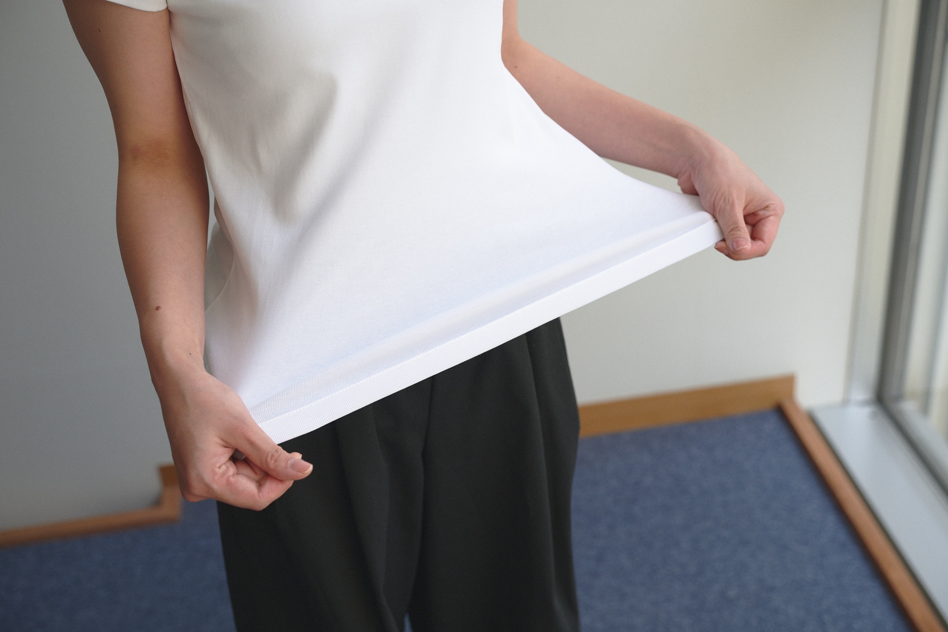 無印良品 涼感汗じみしにくいクルーネック半袖Ｔシャツの生地