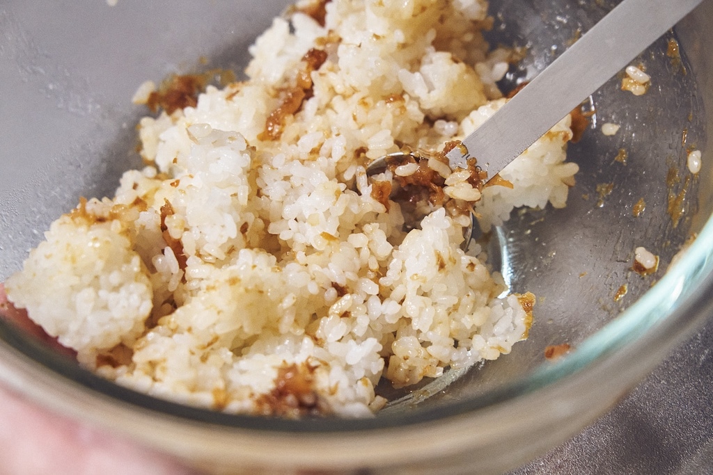 今井真実さん　梅おかかおにぎり