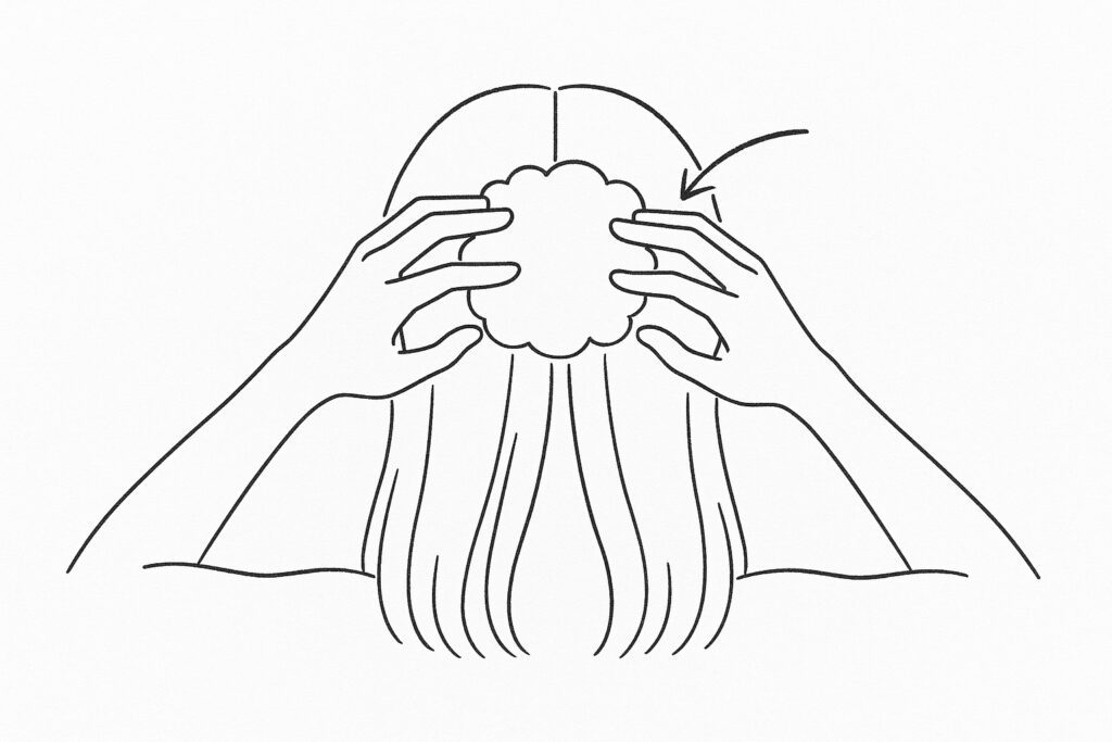 伊熊奈美さん髪悩み相談室　においケアするときのシャンプーは後頭部から洗い始める