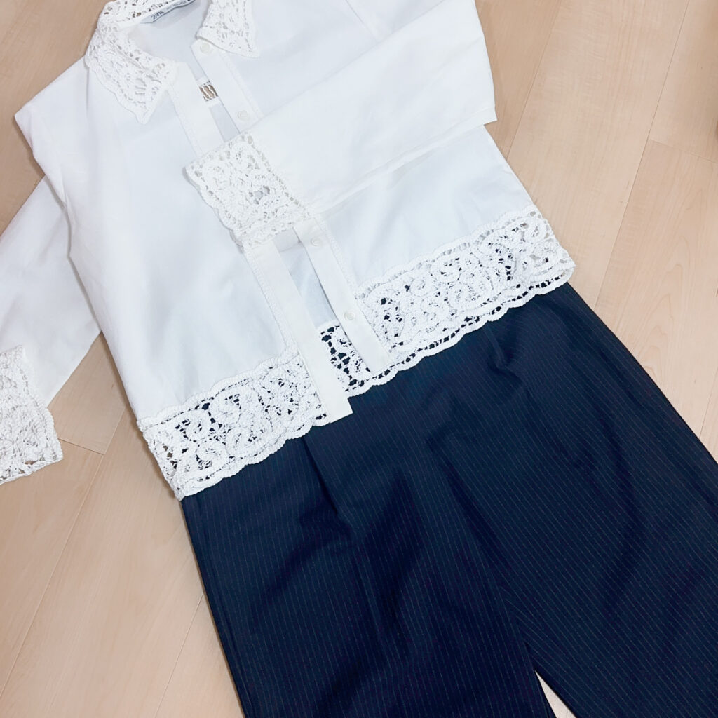 ZARA ブラウス　パンツ