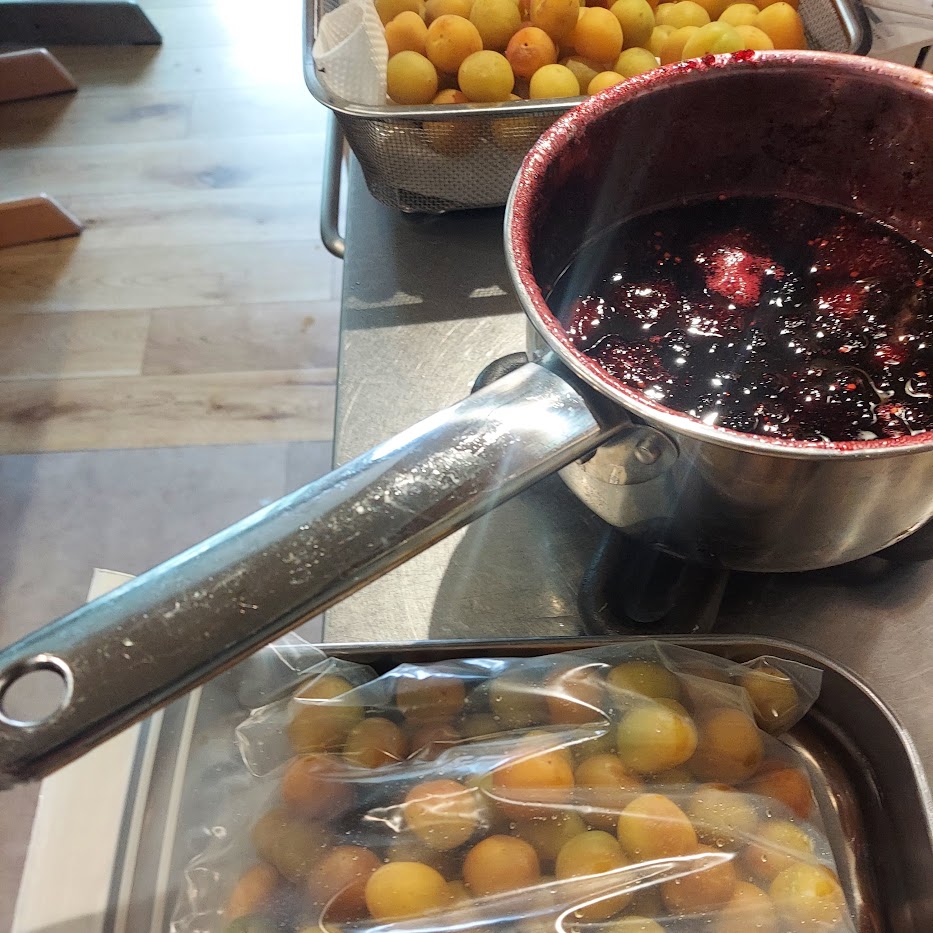 季節の手仕事　梅仕事　キッチン横ダイニング