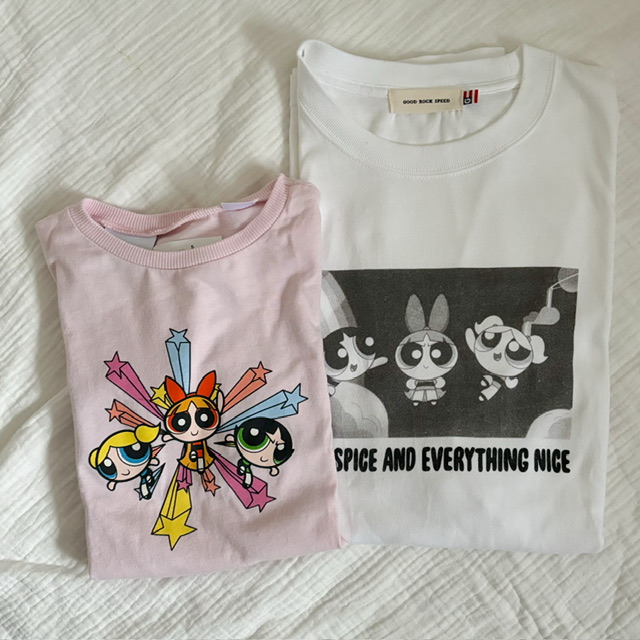 POWER PUFF GIRLS（パワーパフガールズ）の親子Tシャツ写真