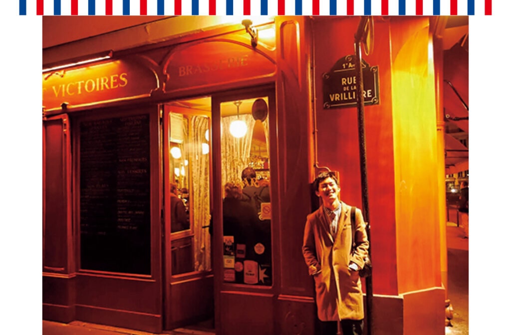 夜のbar a vin（ワインバー）で。半年くらいたって、注文など多少慣れてきたタイミング