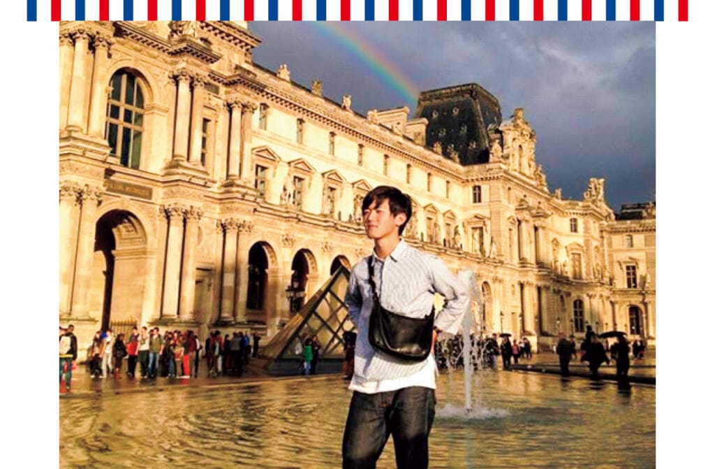 ルーブルで、雨の後の虹と。まだ着いて2週間くらいの頃