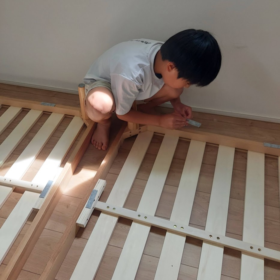 ベルメゾン　すのこベッド　組み立て簡単