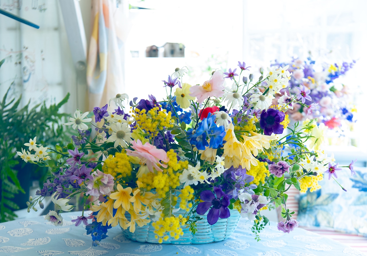 撮影のために用意してくれたアレンジメント。