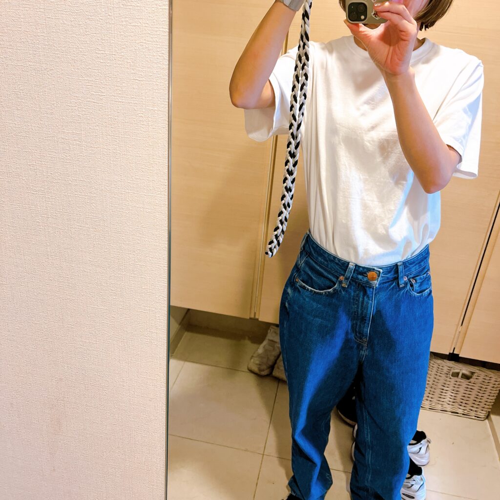 デニム×白T
