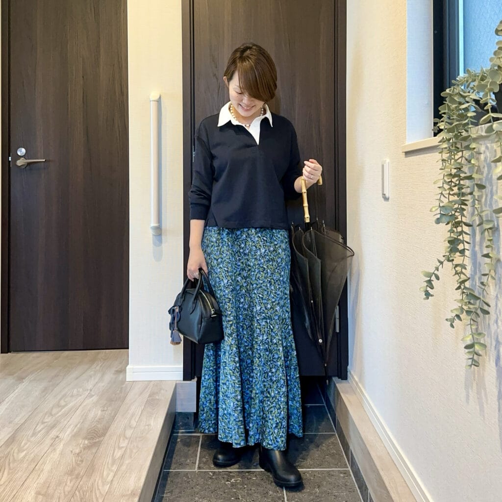 30代ママの雨の日コーデ