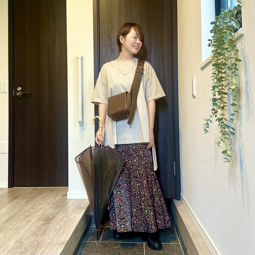 30代ママの雨の日コーデ