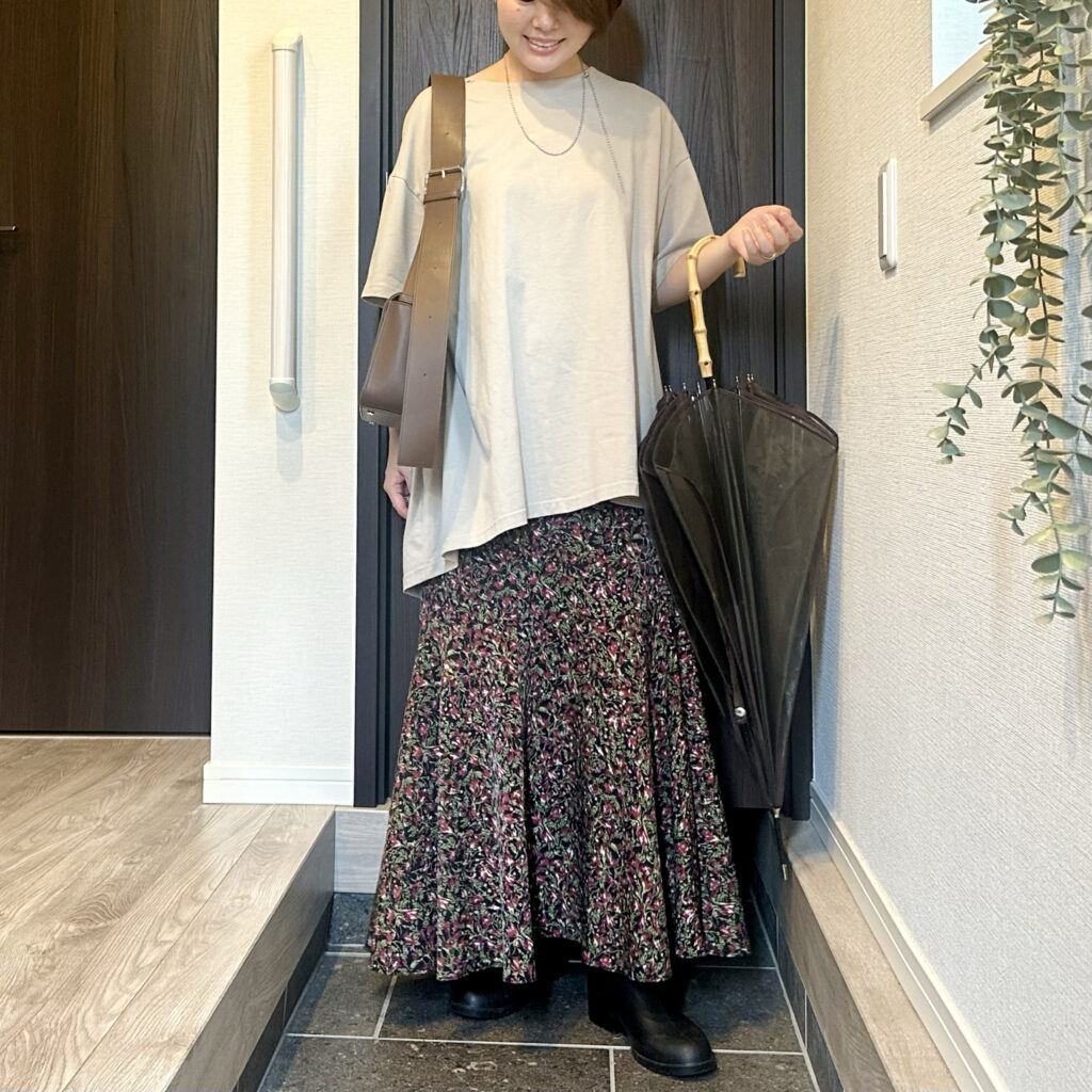 30代ママの雨の日コーデ