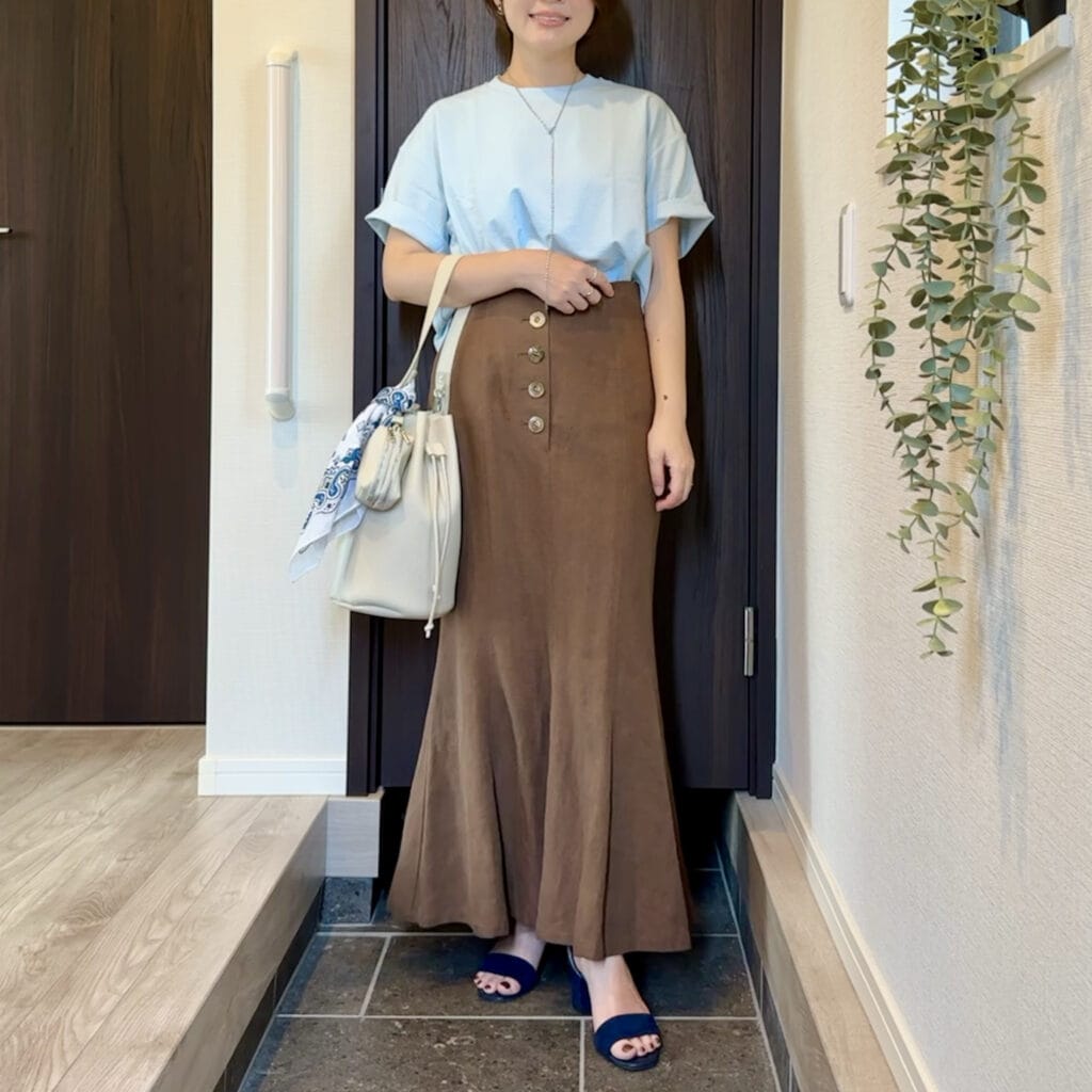 ユニクロのテクスチャージャージーT　30代のTシャツコーデ