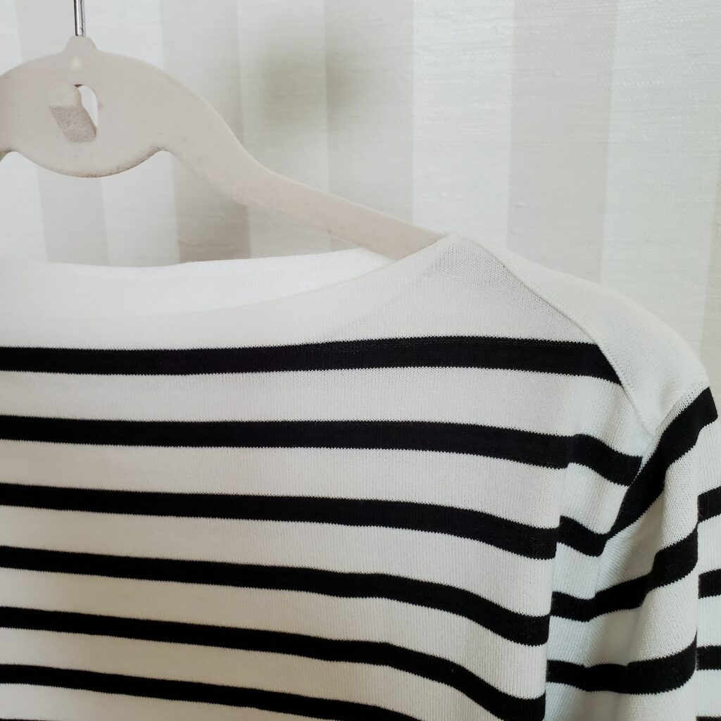 【IENA】SEATTLE度詰めボーダーボートネックニット