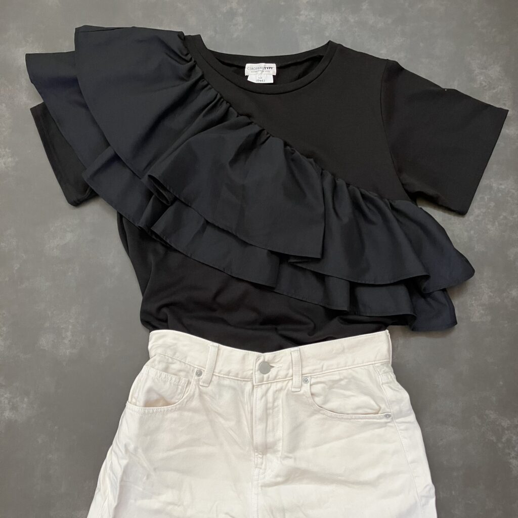 CIAOPANIC TYPY　コーデ　フリルTシャツ