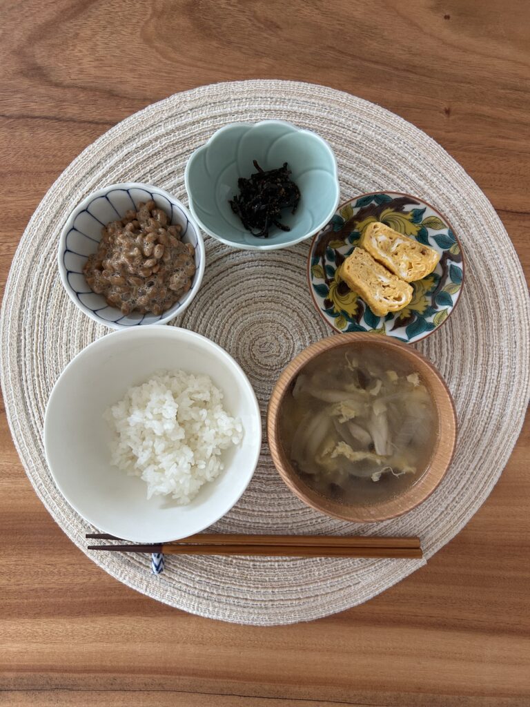 市川美緒さんのある日の朝食。