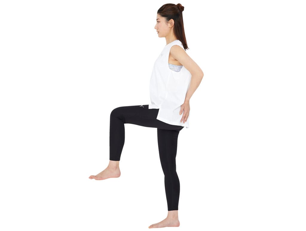 直立からももを水平まで