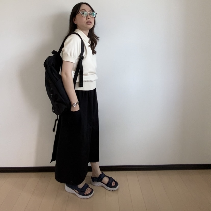 ポロニット　スカート　リュック